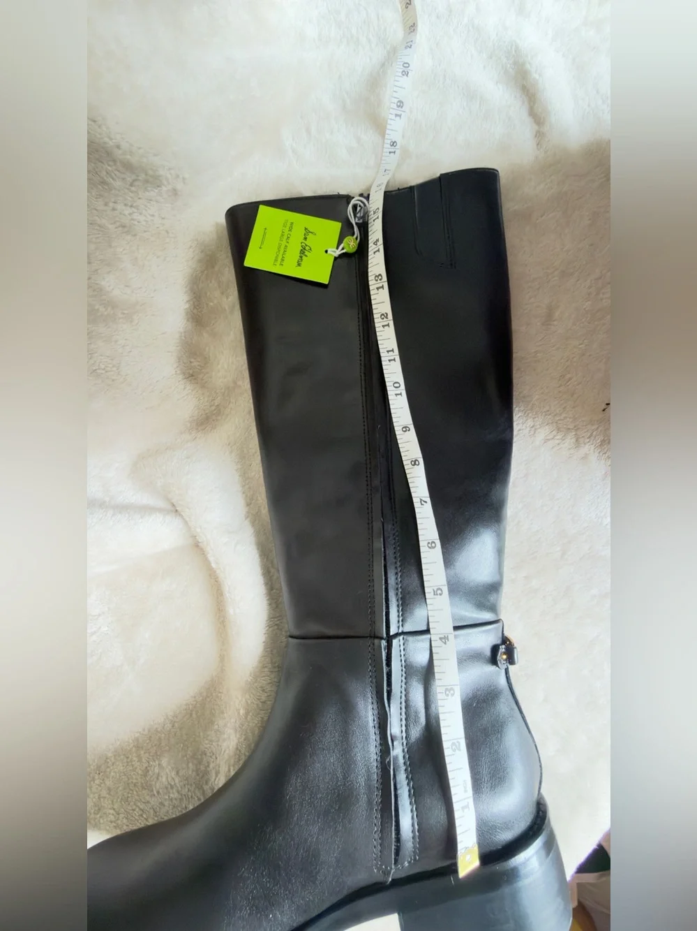 NEW Sam Edelman Milla Black Leather Knee High Boots 10M 41 Wide Calf